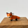 red fox pendant porcelain and gold