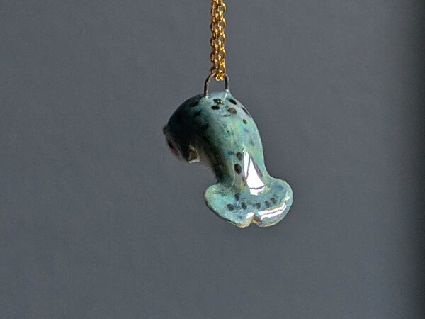 adorable one of a kind pendant of a narwhal by kness