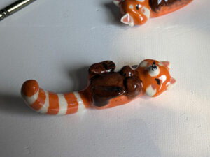 red pandas figurine porcelain