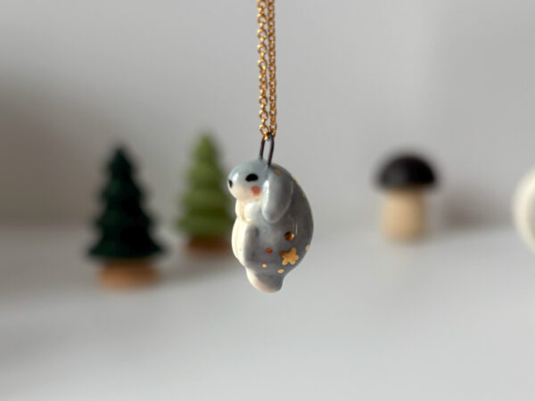 Pendentif Porcelaine - Lapin – Image 3