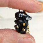 adorable black bunny pendant