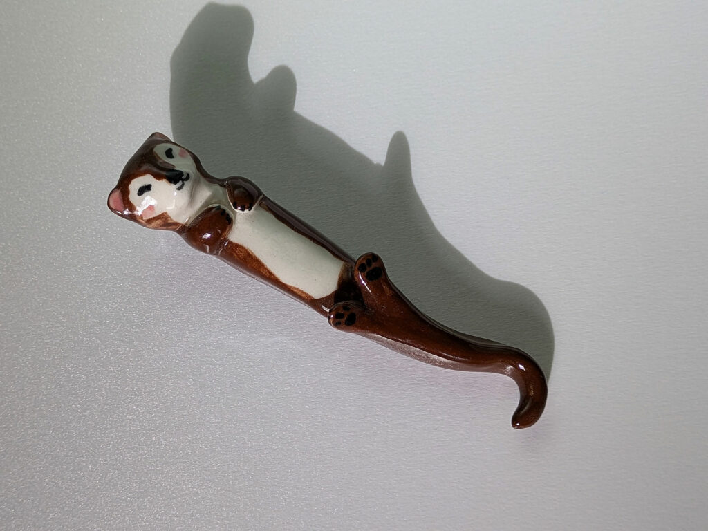 cute otter figurine porcelain handmade