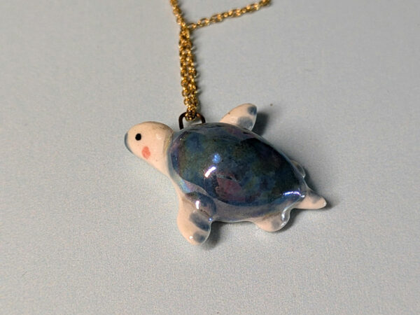 turtle handmade ceramics pendant