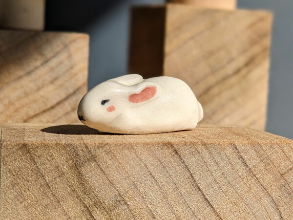 loaf bunny porcelain figurine