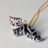 porcelain pendant cute blue tiger