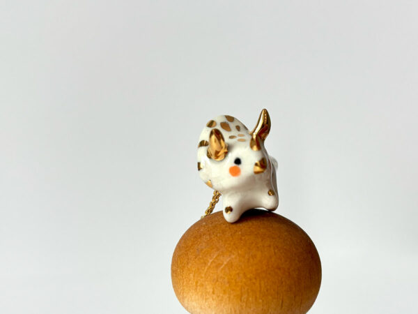 Ceramics & Gold Triceratops Pendant - Image 9