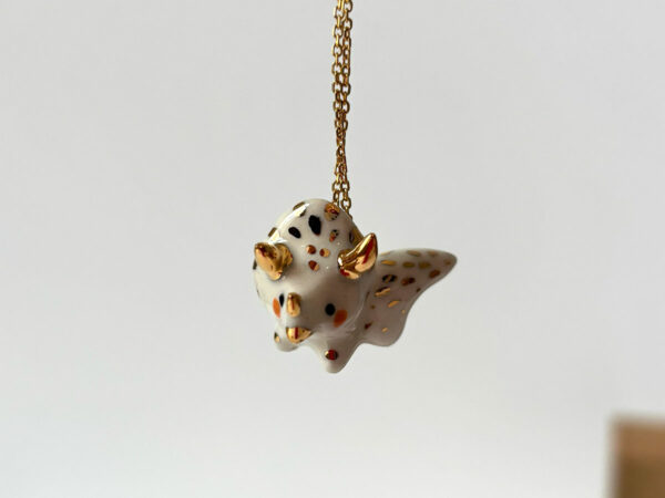 Ceramics & Gold Triceratops Pendant - Image 7