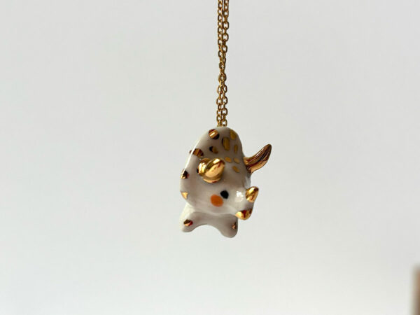 Ceramics & Gold Triceratops Pendant - Image 6