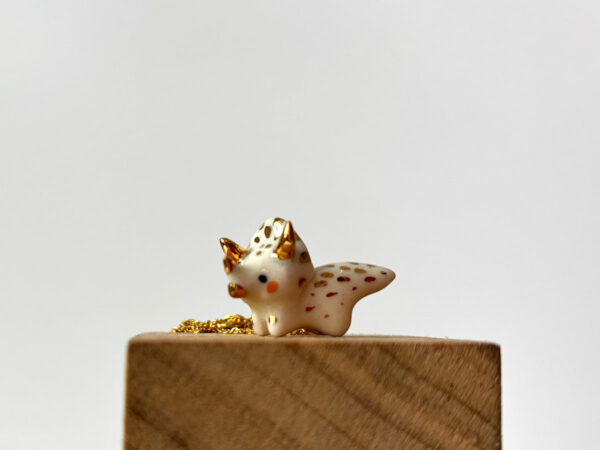 Ceramics & Gold Triceratops Pendant - Image 4