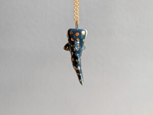 whale shark pendant porcelain gold kness