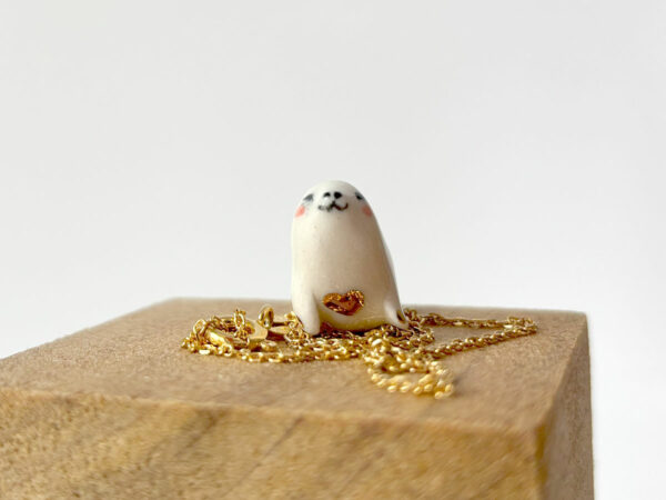 Porcelain Pendant - Baby Seal - Image 2