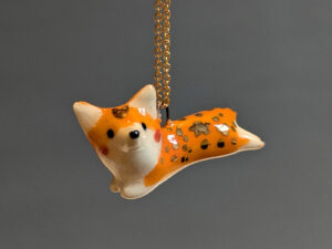 pembroke welsh corgi porcelain pendant