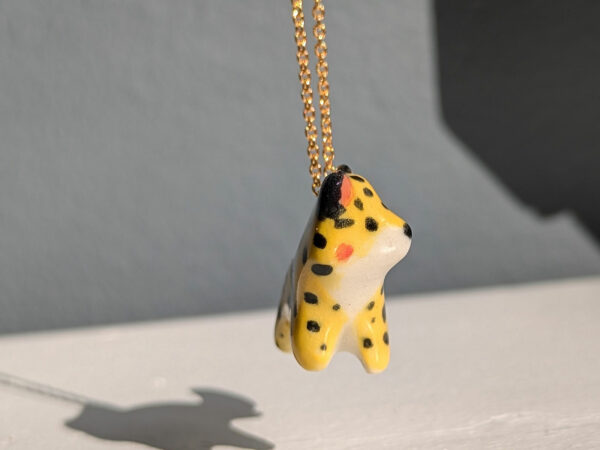 leopard pendant porcelain