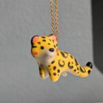 leopard pendant porcelain