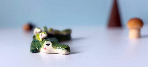 Porcelain Figurine - Crocodile Mama - Image 8