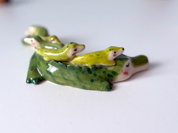 Porcelain Figurine - Crocodile Mama - Image 6