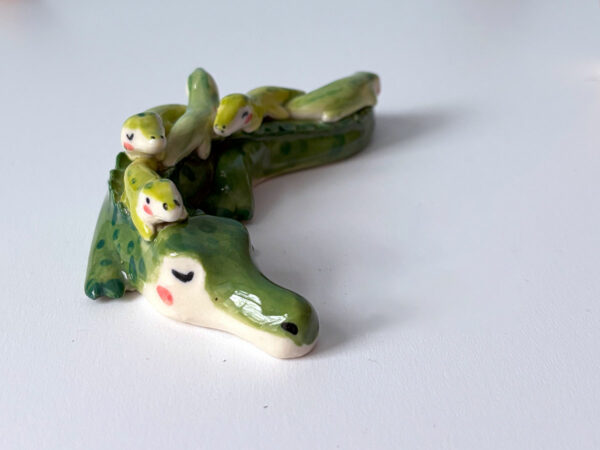 Porcelain Figurine - Crocodile Mama - Image 5