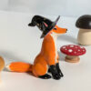 Handmade Ceramic figurine Fox Witch