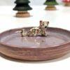 snow leopard jewelry dish