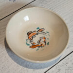 handmade ceramic koi cup flat