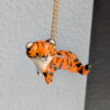 cute handmade porcelain tiger pendant by kness