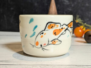 tumbler porcelain handmade koi carp