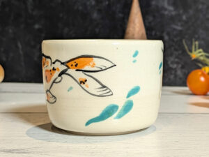 tumbler porcelain handmade koi carp