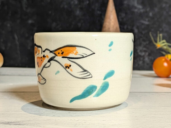 tumbler porcelain handmade koi carp