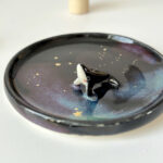 adorable porcelain whale jewelry dish