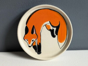 ring tray fox ceramic