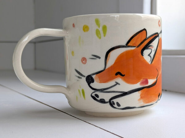 cutest handmade corgi mug one of a kind