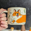 cutest handmade corgi mug one of a kind