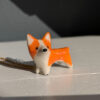 cute corgi porcelain pendant handmade by kness