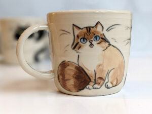 custom ceramics mug cat portrait