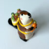 cute beaver holding vegetables figurine porcelain kness