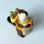 cute beaver holding vegetables figurine porcelain kness