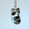 cute raccoon porcelain pendant