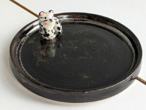 adorable snow leopard jewelry dish