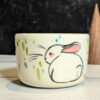 bunny loaves tumbler handmade white