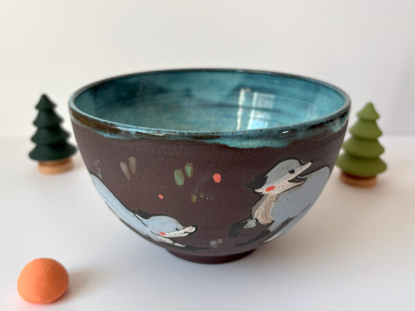 Bowl - Blue Foxes - Image 5