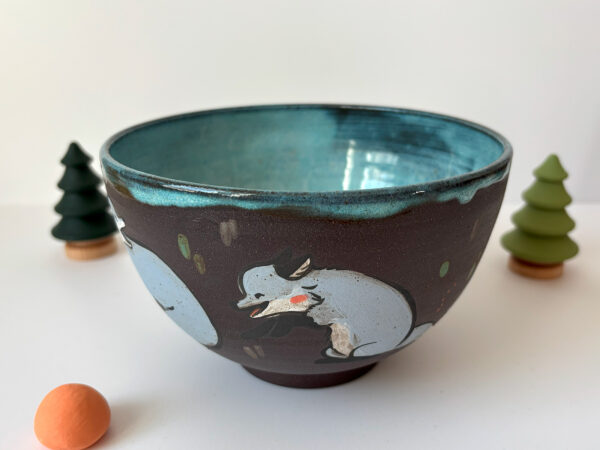 Bowl - Blue Foxes - Image 4