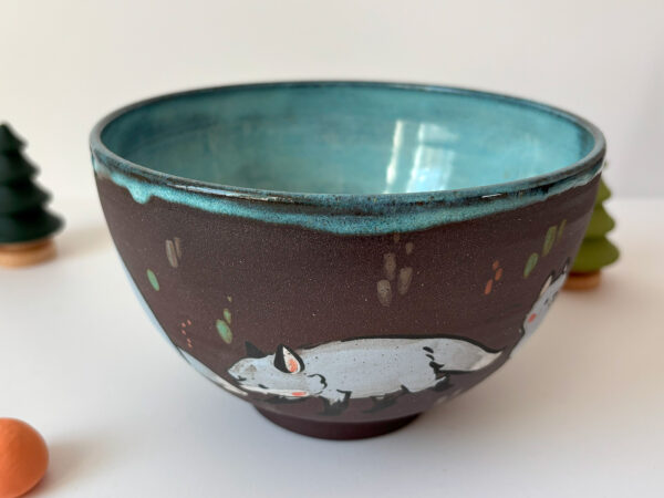 Bowl - Blue Foxes - Image 3