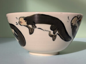 cute otter bowl handmade