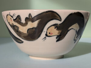 cute otter bowl handmade