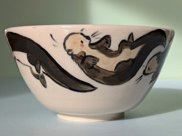 cute otter bowl handmade