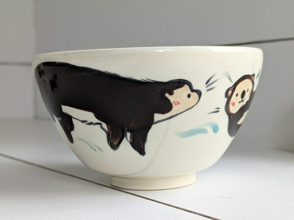 cute otter bowl handmade