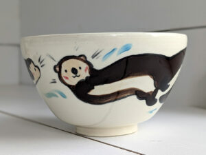 cute otter bowl handmade