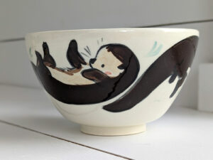 cute otter bowl handmade