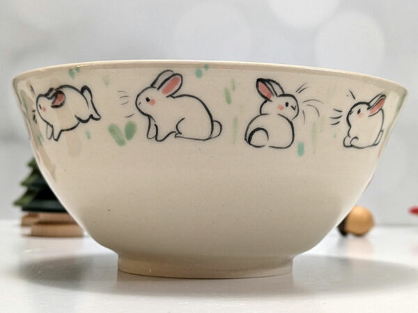 white bunny bowl