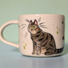 handmade mug tabby cat